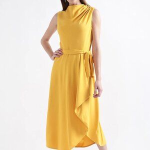 Donna Karan Yellow Midi Dress